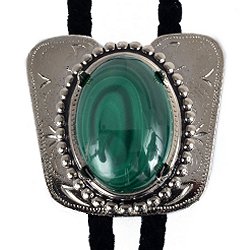 Malachite Classic Cowboy Bolo Tie