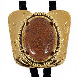 Chrysanthemum Stone Classic Cowboy Bolo Tie