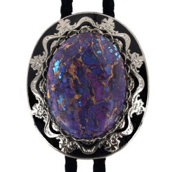 Mojave Purple Turquoise Antique Design Bolo Tie