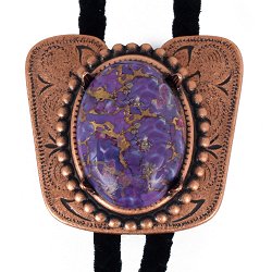 Mojave Purple Turquoise Classic Cowboy Bolo Tie