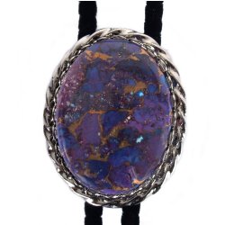 Mojave Purple Turquoise Twisted Edge Bolo Tie