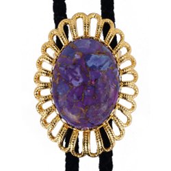 Mojave Purple Turquoise Wire Design Bolo Tie