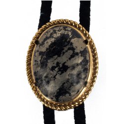 Pyrite Rope Edge Bolo Tie