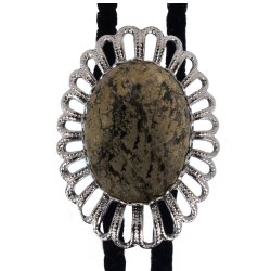 Pyrite Wire Design Bolo Tie