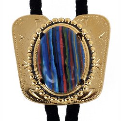 Rainbow Calsilica Classic Cowboy Bolo Tie