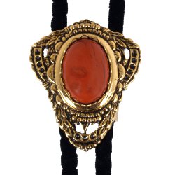 Red Jasper Filigree Style Bolo Tie