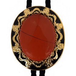 Red Jasper Antique Design Bolo Tie