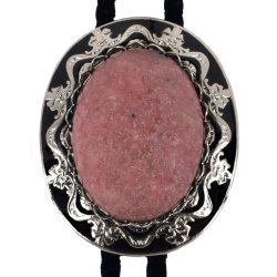 Rhodonite Antique Design Bolo Tie