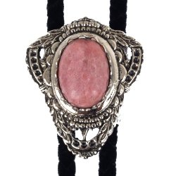 Rhodonite Filigree Style Bolo Tie