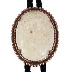 Riverstone Beaded Edge Bolo Tie