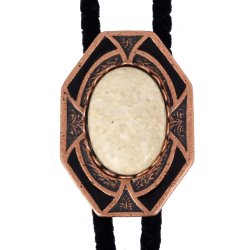 Riverstone Bezel Edge Bolo Tie