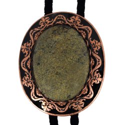 Russian Serpentine Antique Design Bolo Tie