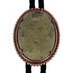 Russian Serpentine Beaded Edge Bolo Tie