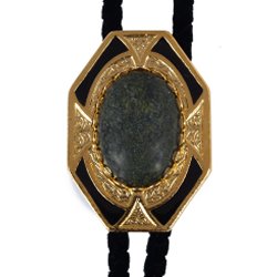 Russian Serpentine Bezel Edge Bolo Tie