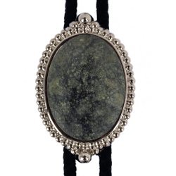 Russian Serpentine Premium Beaded Edge Bolo Tie