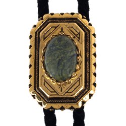 Russian Serpentine Scalloped Edge Bolo Tie