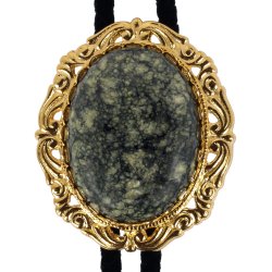 Russian Serpentine Antique Scroll Bolo Tie