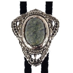 Russian Serpentine Filigree Style Bolo Tie