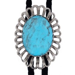 Turquoise Wire Design Bolo Tie