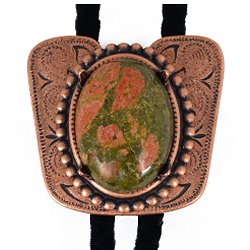 Unakite Classic Cowboy Bolo Tie