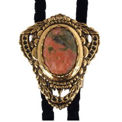 Unakite Filigree Style Bolo Tie