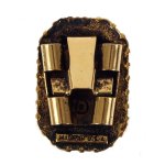 Scalloped Edge Bolo Slide - Gold, Back