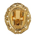Antique Scroll Bolo Slide - Gold, Back