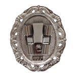 Antique Scroll Bolo Slide - Silver, Back