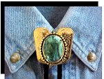 African Jade Classic Cowboy Bolo Tie