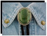 African Jade Rope Edge Bolo Tie