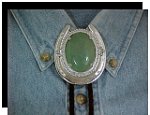 Aventurine Horseshoe Design Bolo Tie