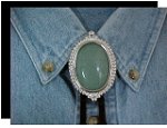 Aventurine Premium Beaded Edge Bolo Tie