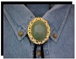 Aventurine Antique Scroll Bolo Tie