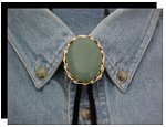 Aventurine Twisted Edge Bolo Tie 