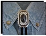 Black Lace Scalloped Edge Bolo Tie