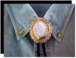 Blue Lace Concho Style Bolo Tie