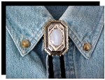 Blue Lace Scalloped Edge Bolo Tie