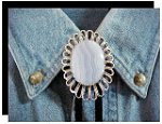 Blue Lace Wire Design Bolo Tie