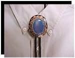 Blue Onyx Antique Design Bolo Tie