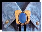Blue Onyx Classic Cowboy Bolo Tie