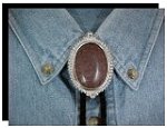 Crazy Horse Premium Beaded Edge Bolo Tie