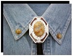 Crazy Lace Bezel Edge Bolo Tie