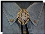 Dalmatian Jasper Wire Design Bolo Tie
