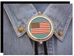 American Flag Bolo Tie