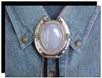 Blue Lace 

      Horseshoe Design Bolo Tie