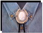 Howlite Horseshoe Design Bolo Tie