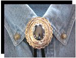 Hematite Concho Style Bolo Tie