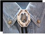 Hematite Bezel Edge Bolo Tie
