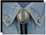 Hematite Rope Edge Bolo Tie