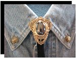 Hematite Filigree Style Bolo Tie